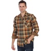 image:imageGioberti Mens Brushed Flannel 100 Cotton Plaid Checkered Shirt with Corduroy Contrast78  Orange  Khaki  Teal