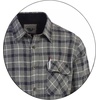 image:imageGioberti Mens Brushed Flannel 100 Cotton Plaid Checkered Shirt with Corduroy Contrast79  Gray  Navy  White Highlight