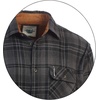 image:imageGioberti Mens Brushed Flannel 100 Cotton Plaid Checkered Shirt with Corduroy Contrast97c  Gray  Black