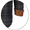 image:imageGioberti Mens Brushed Flannel 100 Cotton Plaid Checkered Shirt with Corduroy Contrast97c  Gray  Black
