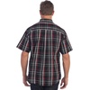 image:imageGioberti Mens Brushed Flannel 100 Cotton Plaid Checkered Shirt with Corduroy ContrastBlack