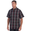 image:imageGioberti Mens Brushed Flannel 100 Cotton Plaid Checkered Shirt with Corduroy ContrastBlack