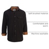 image:imageGioberti Mens Brushed Flannel 100 Cotton Plaid Checkered Shirt with Corduroy ContrastBlack C