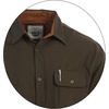 image:imageGioberti Mens Brushed Flannel 100 Cotton Plaid Checkered Shirt with Corduroy ContrastHeather Olive
