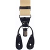 image:imageGioberti Mens Convertible Suspenders Bow Tie and Hanky SetBeige Set  Style 3