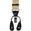 image:imageGioberti Mens Convertible Suspenders Bow Tie and Hanky SetKhaki Set  Style 3