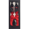 image:imageGioberti Mens Convertible Suspenders Bow Tie and Hanky SetRed Set  Style 3