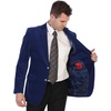 image:imageGioberti Mens Cotton Velvet Blazer JacketRoyal Blue