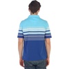 image:imageGioberti Mens Double Striped Contrast Polo Shirt with Pocket  Yarn DyeBlue  Style 931