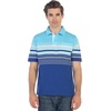 image:imageGioberti Mens Double Striped Contrast Polo Shirt with Pocket  Yarn DyeBlue  Style 931