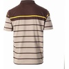 image:imageGioberti Mens Double Striped Contrast Polo Shirt with Pocket  Yarn DyeBrown  Style 9328