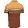 image:imageGioberti Mens Double Striped Contrast Polo Shirt with Pocket  Yarn DyeCamel  Style 931
