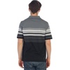 image:imageGioberti Mens Double Striped Contrast Polo Shirt with Pocket  Yarn DyeCharcoal a  Style 931