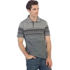 image:imageGioberti Mens Double Striped Contrast Polo Shirt with Pocket  Yarn DyeGray  Style 931