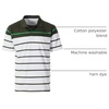 image:imageGioberti Mens Double Striped Contrast Polo Shirt with Pocket  Yarn DyeHunter  Style 9328