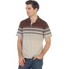 image:imageGioberti Mens Double Striped Contrast Polo Shirt with Pocket  Yarn DyeKhaki  Style 931