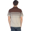 image:imageGioberti Mens Double Striped Contrast Polo Shirt with Pocket  Yarn DyeKhaki  Style 931