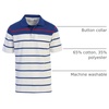 image:imageGioberti Mens Double Striped Contrast Polo Shirt with Pocket  Yarn DyeNavy  Style 9328