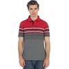 image:imageGioberti Mens Double Striped Contrast Polo Shirt with Pocket  Yarn DyeRed  Style 931