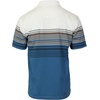 image:imageGioberti Mens Double Striped Contrast Polo Shirt with Pocket  Yarn DyeWhite C  Style 931