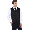 image:imageGioberti Mens Formal 4pc Satin Vest Necktie Bowtie and Pocket SquareBlack D
