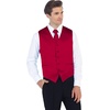 image:imageGioberti Mens Formal 4pc Satin Vest Necktie Bowtie and Pocket SquareBurgundy D