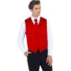 image:imageGioberti Mens Formal 4pc Satin Vest Necktie Bowtie and Pocket SquareRed D