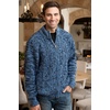 image:imageGioberti Mens Heavy Weight Cardigan Twisted Knit Regular Fit FullZipper SweaterBlack