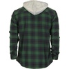image:imageGioberti Mens Removable Hoodie 100 Cotton Plaid Checkered Flannel Button Down Shirt101  Green  Navy
