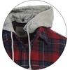 image:imageGioberti Mens Removable Hoodie 100 Cotton Plaid Checkered Flannel Button Down Shirt102  Red  Navy
