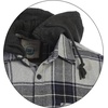 image:imageGioberti Mens Removable Hoodie 100 Cotton Plaid Checkered Flannel Button Down Shirt103  Gray  Navy