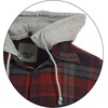 image:imageGioberti Mens Removable Hoodie 100 Cotton Plaid Checkered Flannel Button Down Shirt104  Orange  Navy  Gray