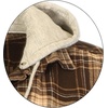 image:imageGioberti Mens Removable Hoodie 100 Cotton Plaid Checkered Flannel Button Down Shirt1117  Brown  Khaki Highlight