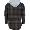 image:imageGioberti Mens Removable Hoodie 100 Cotton Plaid Checkered Flannel Button Down Shirt1118  Black  Gray  Khaki