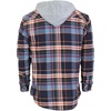 image:imageGioberti Mens Removable Hoodie 100 Cotton Plaid Checkered Flannel Button Down Shirt1129  Navy  Blue  Orange Highlight
