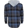 image:imageGioberti Mens Removable Hoodie 100 Cotton Plaid Checkered Flannel Button Down Shirt1139  Blue  Gray  Black