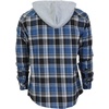 image:imageGioberti Mens Removable Hoodie 100 Cotton Plaid Checkered Flannel Button Down Shirt1141  Blue  Black  White Plaid