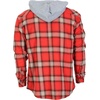 image:imageGioberti Mens Removable Hoodie 100 Cotton Plaid Checkered Flannel Button Down Shirt1145  Red  Black  Orange