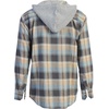 image:imageGioberti Mens Removable Hoodie 100 Cotton Plaid Checkered Flannel Button Down Shirt12  Blue  Gold