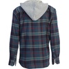 image:imageGioberti Mens Removable Hoodie 100 Cotton Plaid Checkered Flannel Button Down Shirt54  Dark Green  Red Highlight