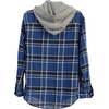 image:imageGioberti Mens Removable Hoodie 100 Cotton Plaid Checkered Flannel Button Down Shirt6  Royal Blue  Black