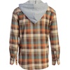 image:imageGioberti Mens Removable Hoodie 100 Cotton Plaid Checkered Flannel Button Down Shirt78  Orange  Khaki  Teal