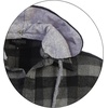 image:imageGioberti Mens Removable Hoodie 100 Cotton Plaid Checkered Flannel Button Down Shirt86  Black  Charcoal  Gray
