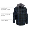image:imageGioberti Mens Removable Hoodie 100 Cotton Plaid Checkered Flannel Button Down Shirt89  Black  Green  Royal Blue