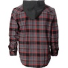 image:imageGioberti Mens Removable Hoodie 100 Cotton Plaid Checkered Flannel Button Down Shirt9  Charcoal  Red
