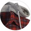 image:imageGioberti Mens Removable Hoodie 100 Cotton Plaid Checkered Flannel Button Down Shirt91  Blood Orange  Sky Blue Highlight