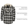 image:imageGioberti Mens Removable Hoodie 100 Cotton Plaid Checkered Flannel Button Down Shirt99  Black  White