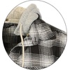 image:imageGioberti Mens Removable Hoodie 100 Cotton Plaid Checkered Flannel Button Down Shirt99  Black  White