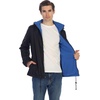 image:imageGioberti Mens Reversible Rain Jacket with Polar Fleece LiningBlack  Blue