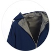image:imageGioberti Mens Reversible Rain Jacket with Polar Fleece LiningGray  Navy